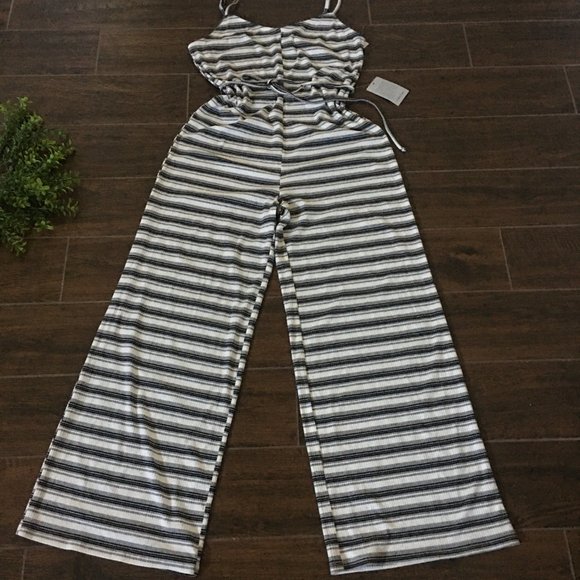 NEW NSR Edna stripe jumpsuit size M - Picture 4 of 11